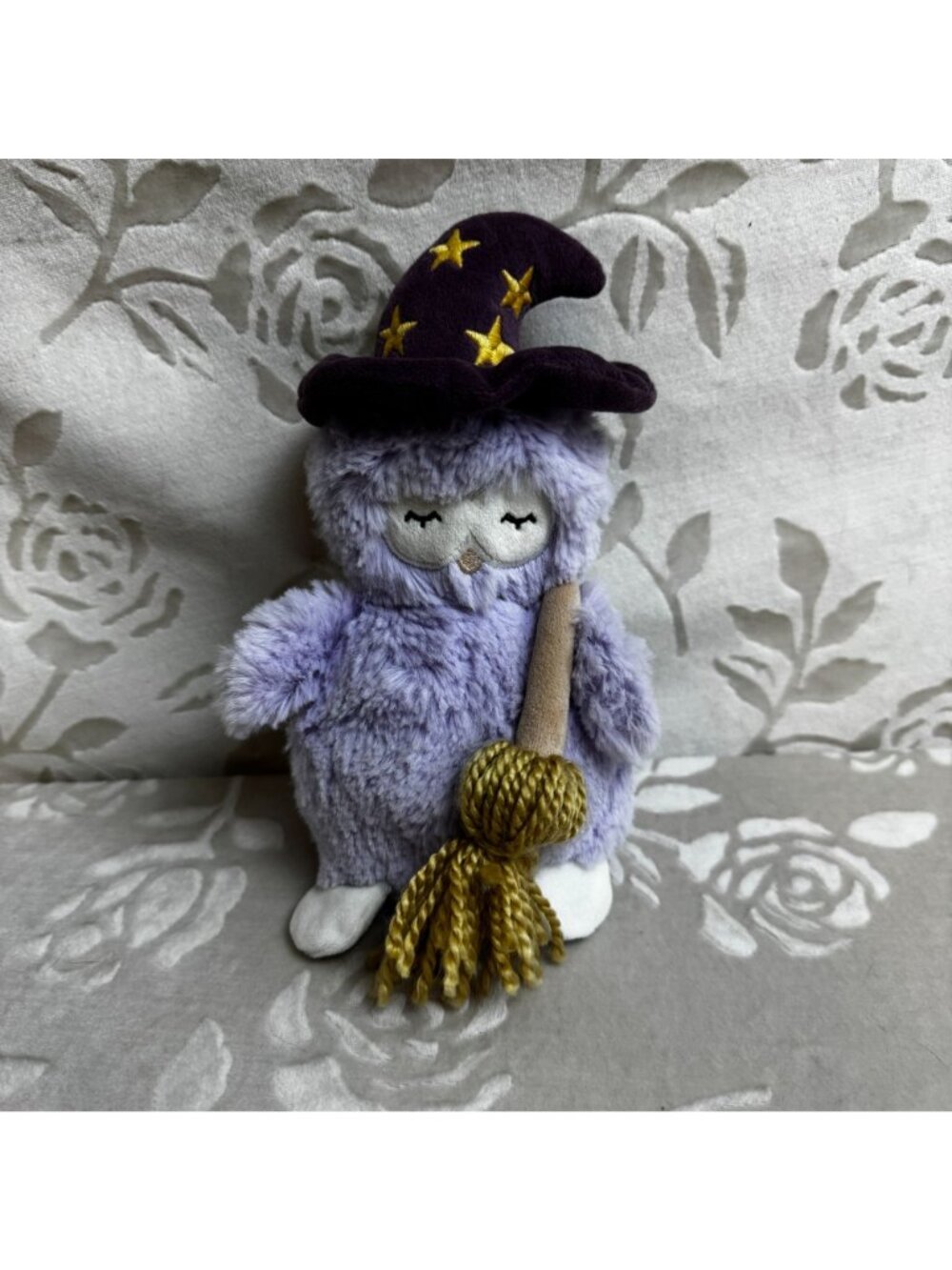 Slumberkins 8" Plush Purple Owl Witch With Hat & Broom Soft & Adorable 250402 - Picture 2 of 6
